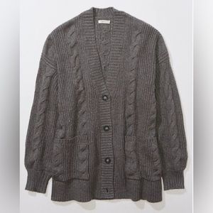American eagle oversized cable  knit cardigan